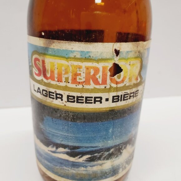 Vintage Stubby Brown Beer Bottle  Superior Lager 1970's - Picture 2 of 6